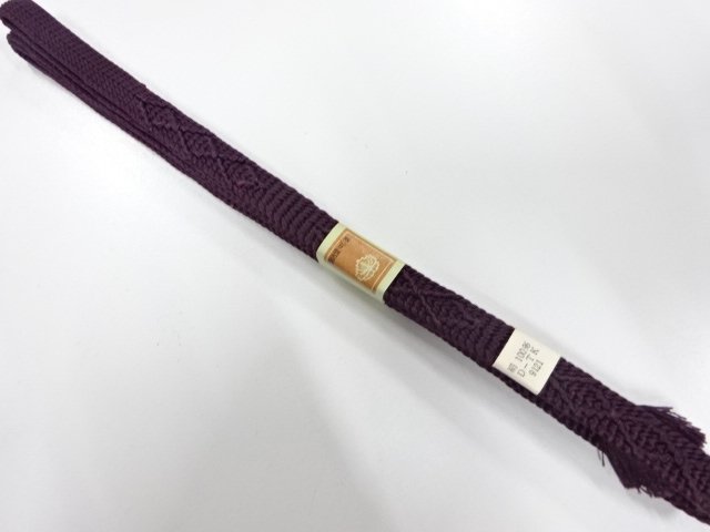 未使用品　正絹　帯留め用　手組三分紐